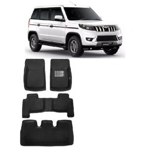 4.5D Car Floor Foot Tray Mats for Bolero Neo  - Black
